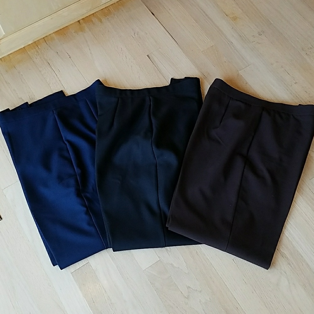 3 pairs JCPenney brand easy wear pants
